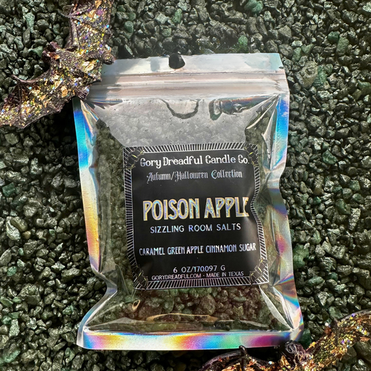 Poison Apple Sizzling Room Salt Crystal Potpourri: Caramel Green Apple Cinnamon Sugar Scent