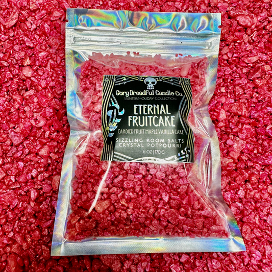 Eternal Fruitcake Sizzling Room Salt Crystal Potpourri: Candied Fruit Maple Vanilla Cake Scent