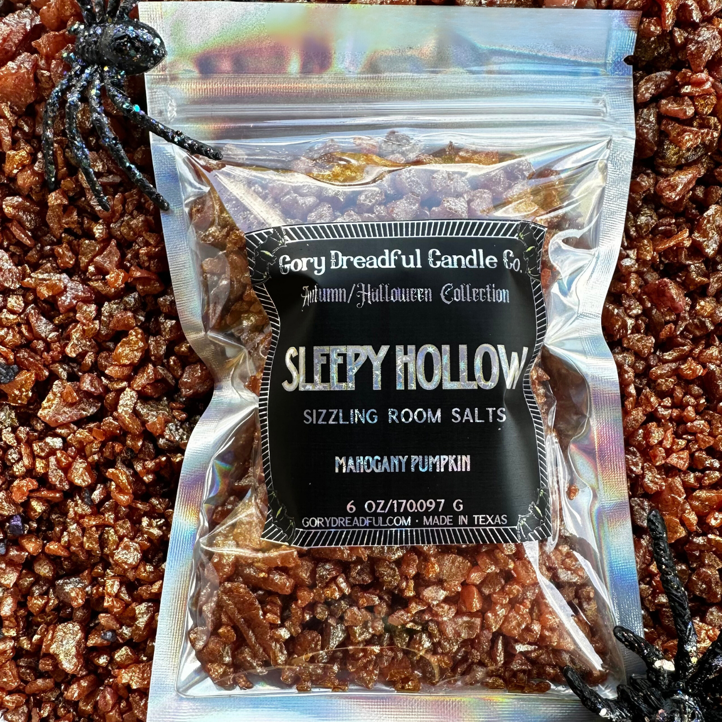 Sleepy  Hollow Sizzling Room Salt Crystal Potpourri: Mahogany Pumpkin Scent