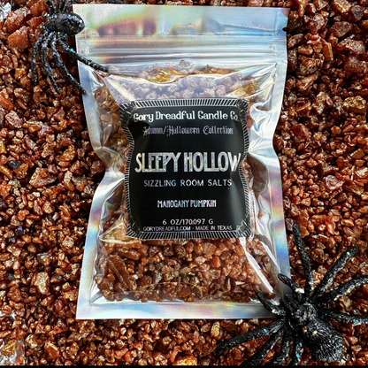 Sleepy  Hollow Sizzling Room Salt Crystal Potpourri: Mahogany Pumpkin Scent