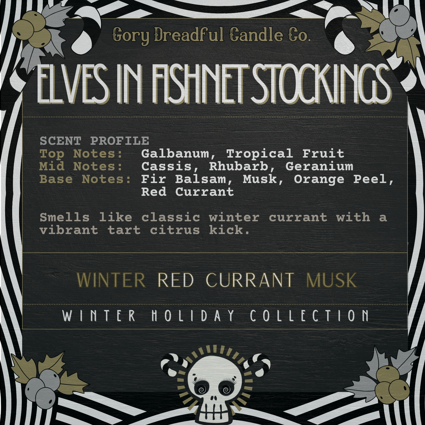 Elves in Fishnet Stockings Sizzling Room Salt Crystal Potpourri: Winter Red Currant Musk