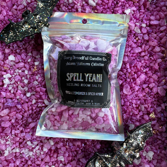 Spell Yeah! Sizzling Room Salt Crystal Potpourri: Crystallized Ginger & Spiced Amber Scent