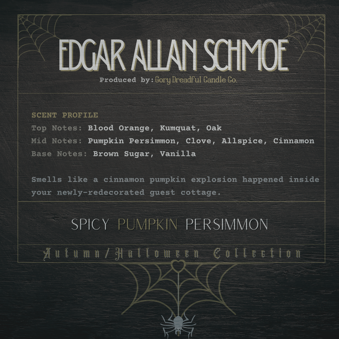 Edgar Allan Schmoe Wax Melt Chunkies: Spicy Pumpkin Persimmon Scent