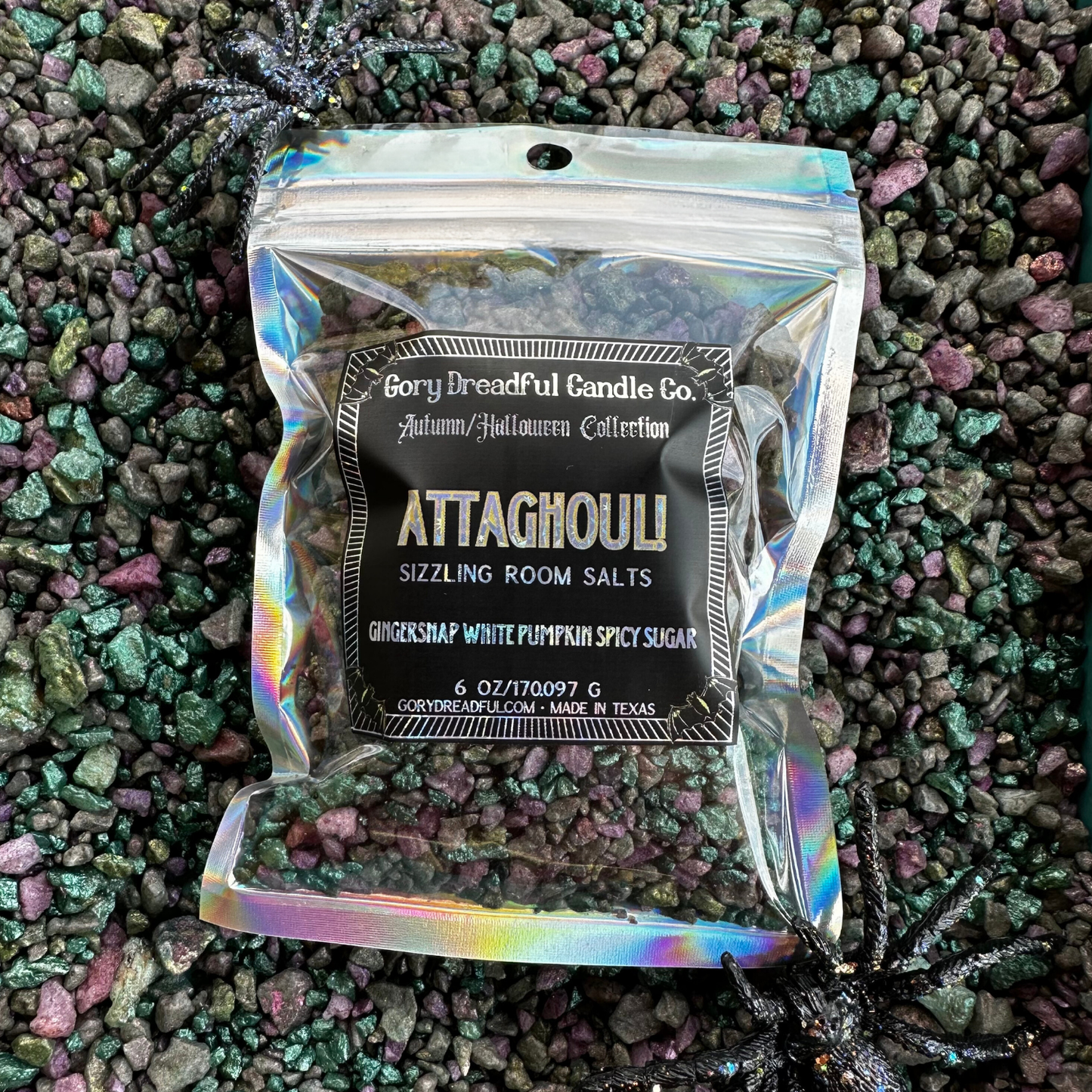 Attaghoul! Sizzling Room Salt Crystal Potpourri: Gingersnap White Pumpkin Spicy Sugar Scent