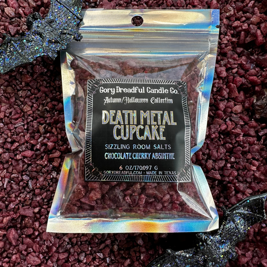 Death Metal Cupcake Sizzling Room Salt Crystal Potpourri: Chocolate Cherry Absinthe Scent