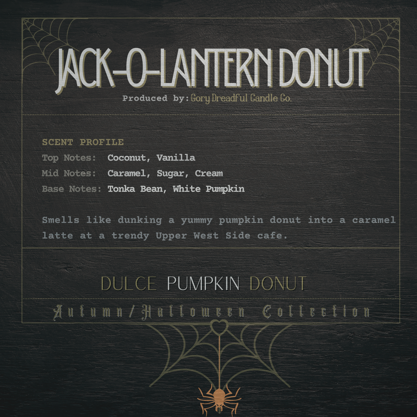 Jack-O-Lantern Donut Sizzling Room Salt Crystal Potpourri: Dulce Pumpkin Donut Scent