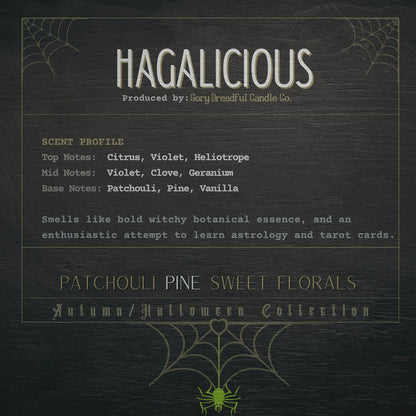 Hagalicious Wickless Candle: Patchouli Pine Sweet Florals Scent