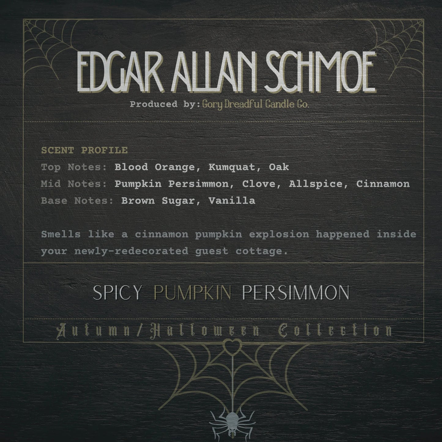 Edgar Allan Schmoe Sizzling Room Salt Crystal Potpourri: Spicy Pumpkin Persimmon Scent