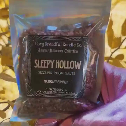 Sleepy  Hollow Sizzling Room Salt Crystal Potpourri: Mahogany Pumpkin Scent