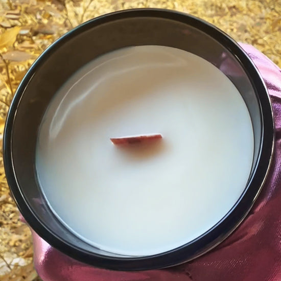 Gory Dreadful's Falloween Wooden Wick Candle video demo